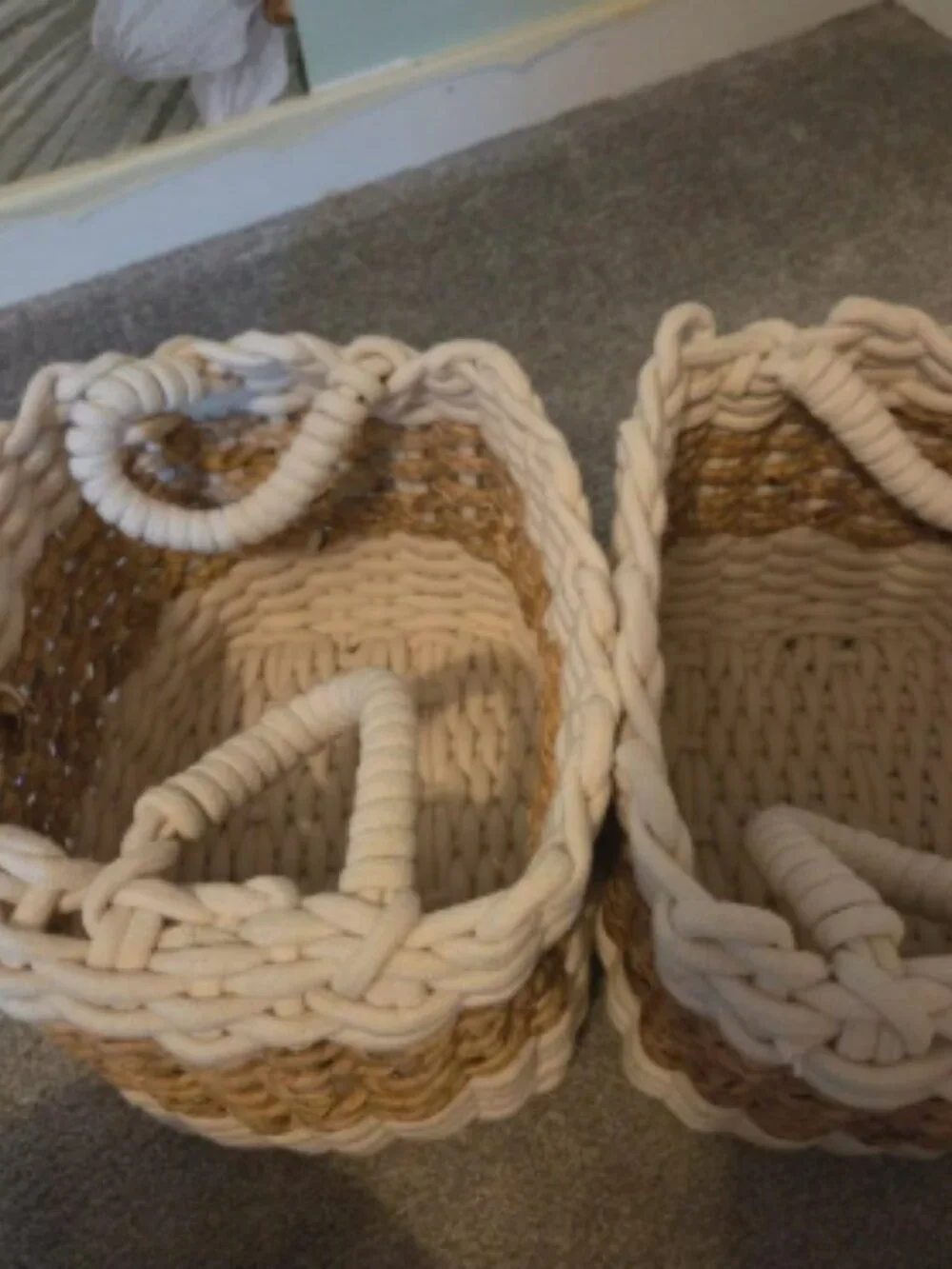 Woven blanket baskets